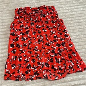 Banana Republic Red Floral Blouse